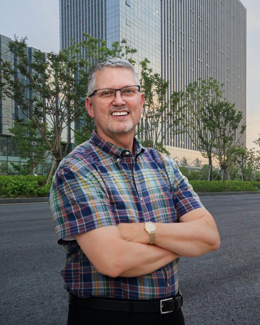 Tim Coates standing outdoors