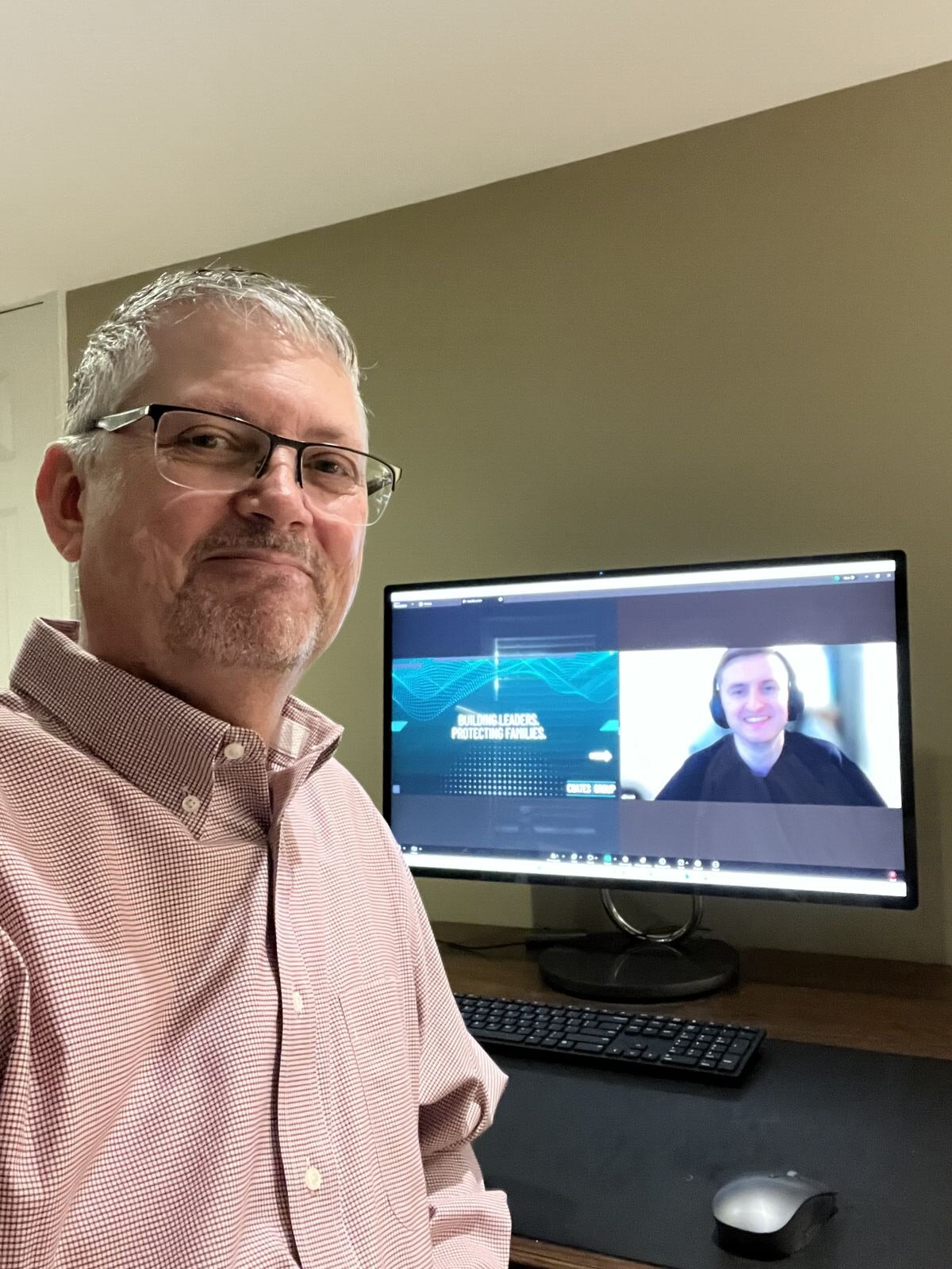 Remote insurance agent on a video call